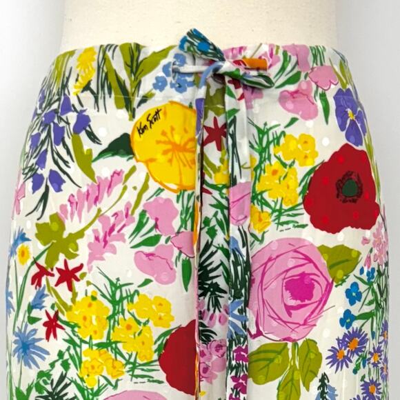 Gucci x Ken Scott Silk Twill Floral Pants Cropped XS Multicolor Flora - Picture 3 of 13
